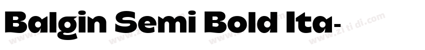 Balgin Semi Bold Ita字体转换